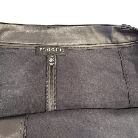 Eloquii Faux Leather Mini Skirt With Button Front Design Size 26 For Women - Picture 3 of 5